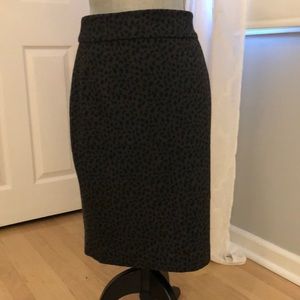 Tahari Leopard Midi Skirt